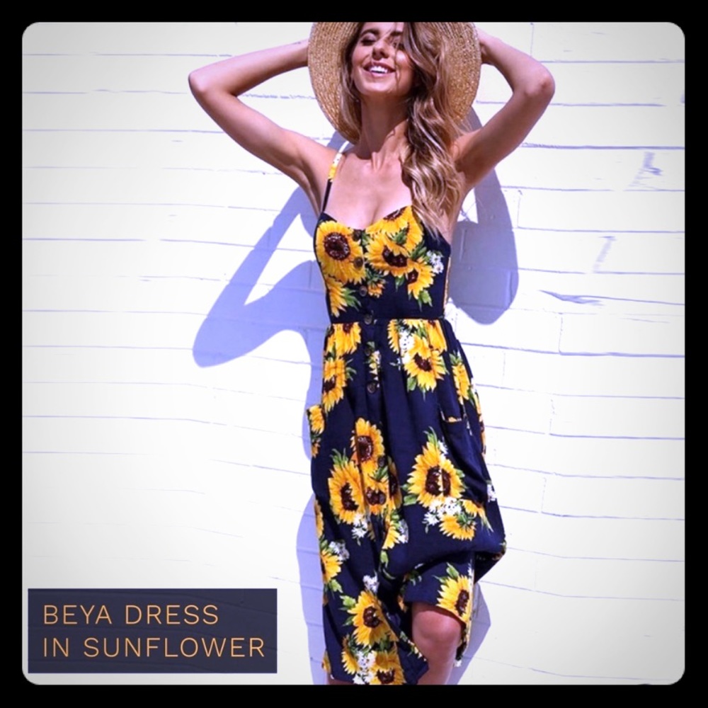 Button Down Sunflower Dress